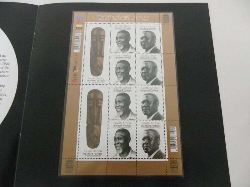 RSA 8.25a (2011) - Chief Albert Luthuli SAPO Issued Souvenir Pack