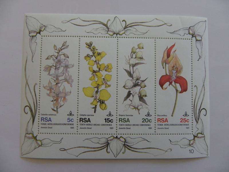 RSA S08 (1981) - 10th World Orchid Conference Mint Miniature Sheet