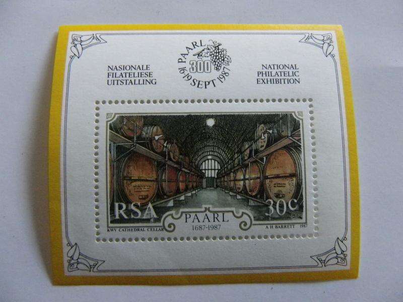 RSA SAF02 (1987) - Paarl300 Illustrated Mint Miniature Sheet