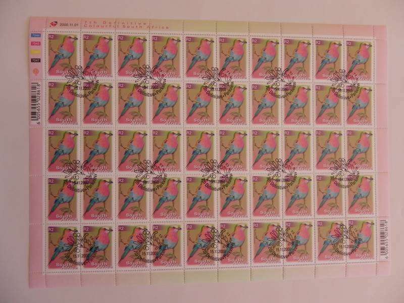 RSA 7th Definitive Series (2000) - Colourful SA R2.00 Full Sheet CTO Cancelled