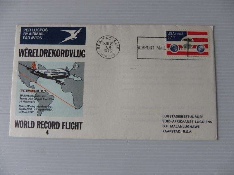 RSA (1976) - SAA #04 World Record Flight Illustrated FDC