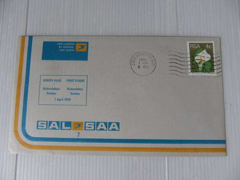 SAA 07 (1976) - 1st Flight Richardsbay to Durban Illustrated FDC