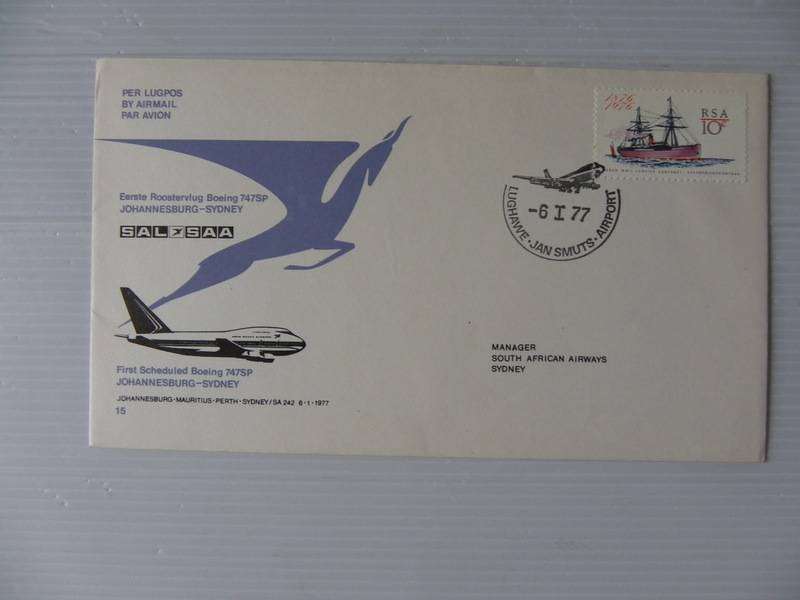 SAA #15 (1977) -  JHB to Sydney Illustrated FDC