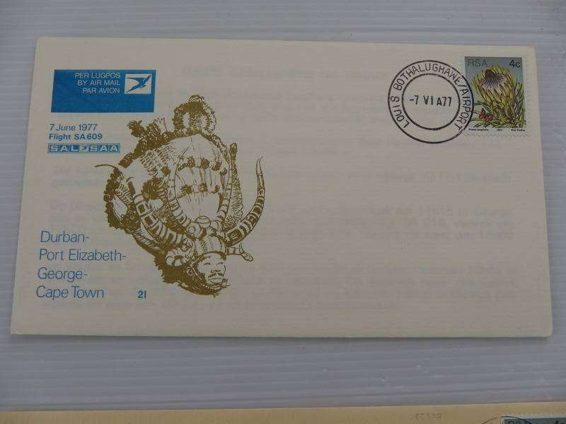 RSA (1977) - SAA #21 Durban, PE, George & Cape Town Flight Illustrated FDC