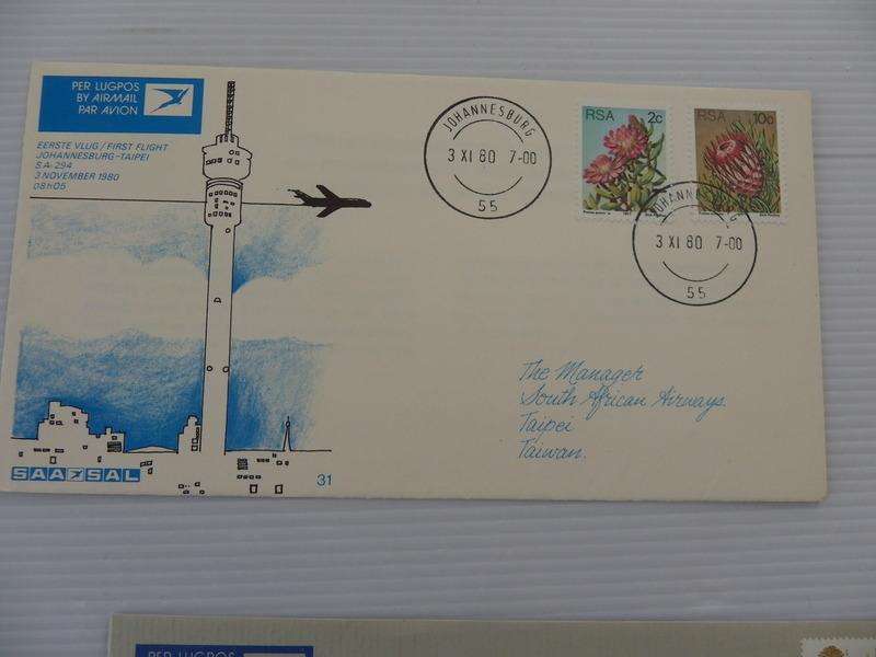 SAA #31 (1980) - 1st Flight JHB to Taipei Illustrated FDC