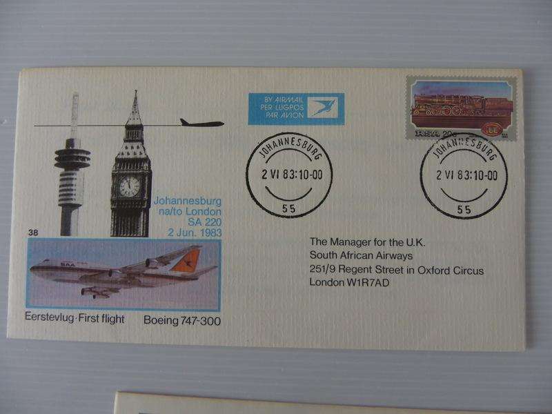 SAA #38 (1983) - 1st Boeing 737-300 Flight from JHB to London Illustrated FDC
