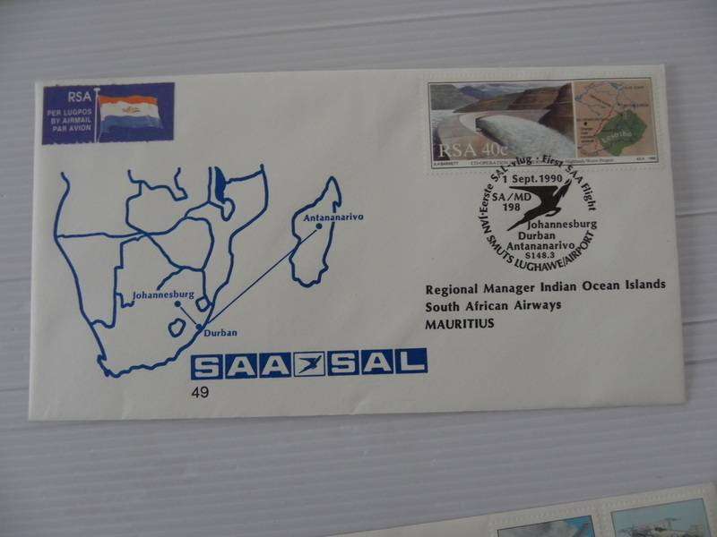 SAA #49 (1990) - 1st JHB to Antananarivo Illustrated FDC