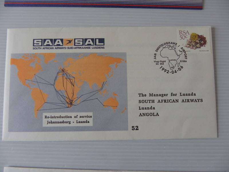 SAA 52 (1992) - Re-introduction of JHB to Luanda Service Illustrated FDC