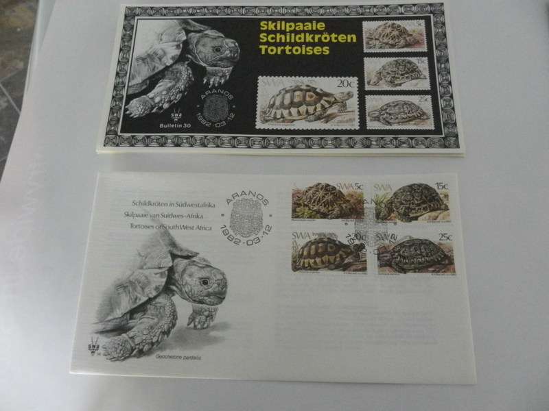 SWA 1.36 (1982) -Tortoises FDC with SAPO Brochure