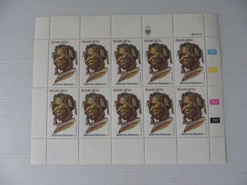 SWA 1.45 (1984) - Traditional Headdresses 20c Mint Full Sheet