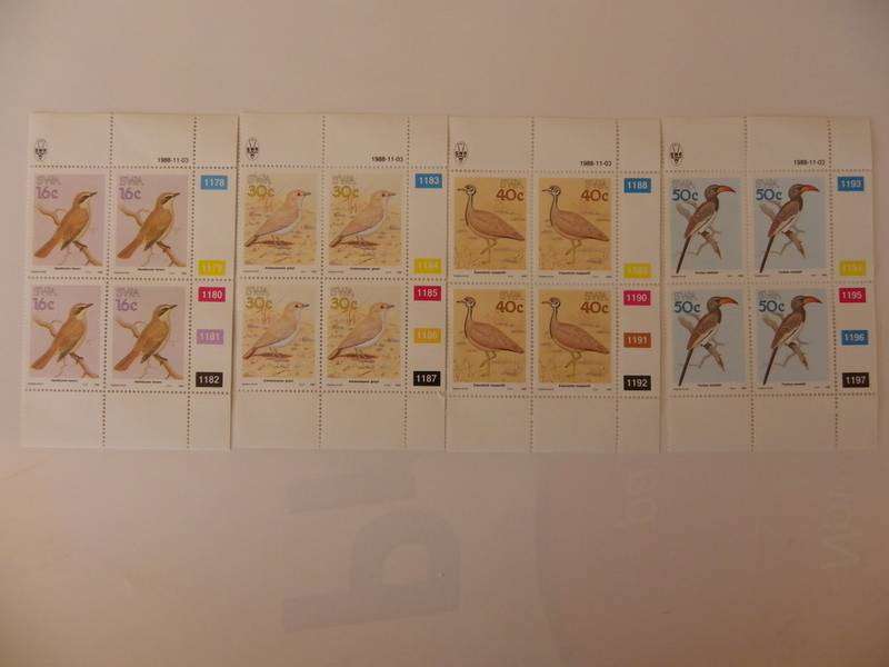 SWA 1.63 (1988) - Birds of SWA Mint Control Block Set