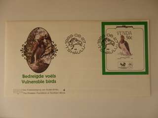 Venda SAF04 (1989) - Vulnerable Birds Illustrated FDC