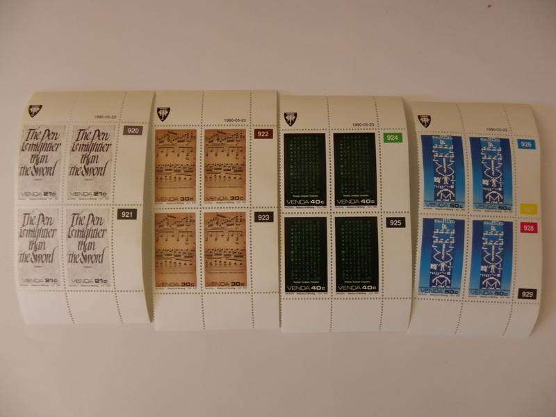 Venda 2.18 (1990) - History of Writing (7th Series) Mint Control Block Set