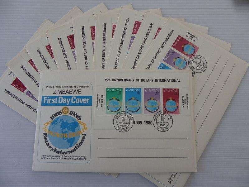 Excess Stock - Rhodesia Rotary FDC`s - Set of 10 FDC's (Bid per FDC to take all 10)