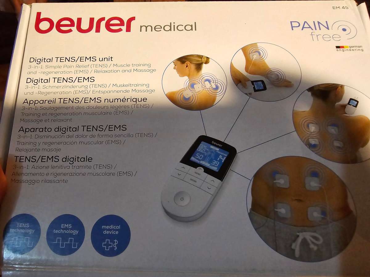 Beurer Digital TENS / EMS Device: Pain Therapy & Muscle Stimulation EM 49