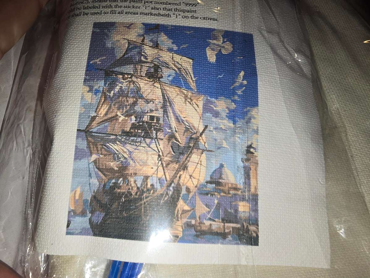 Paint By Numbers - Canvas, Paint - Galleon in the Docks