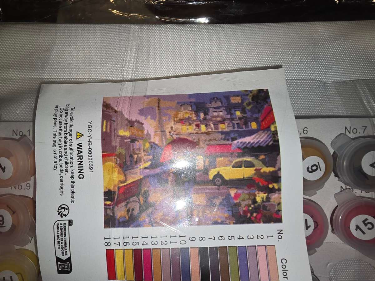 Paint By Numbers - Canvas, Paint - Street Scene