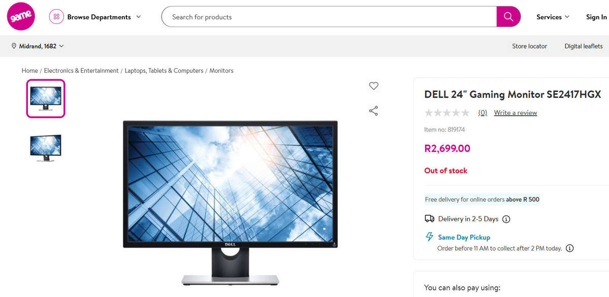 Dell 24" Full HD Monitor 75Hz