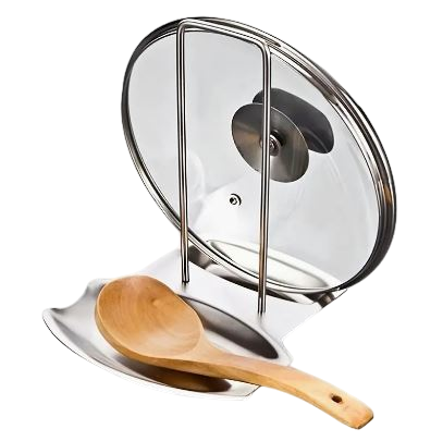 Stainless Steel Pot Cover & Spoon Rack