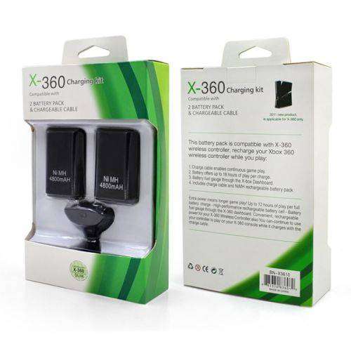 Wireless XBOX 360 controllers X2 and batteries X 2 with charger