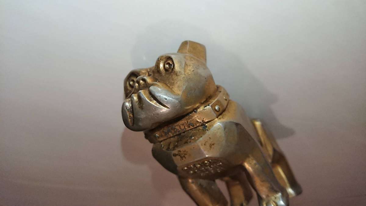 Brass Mack Truck Dog Bust