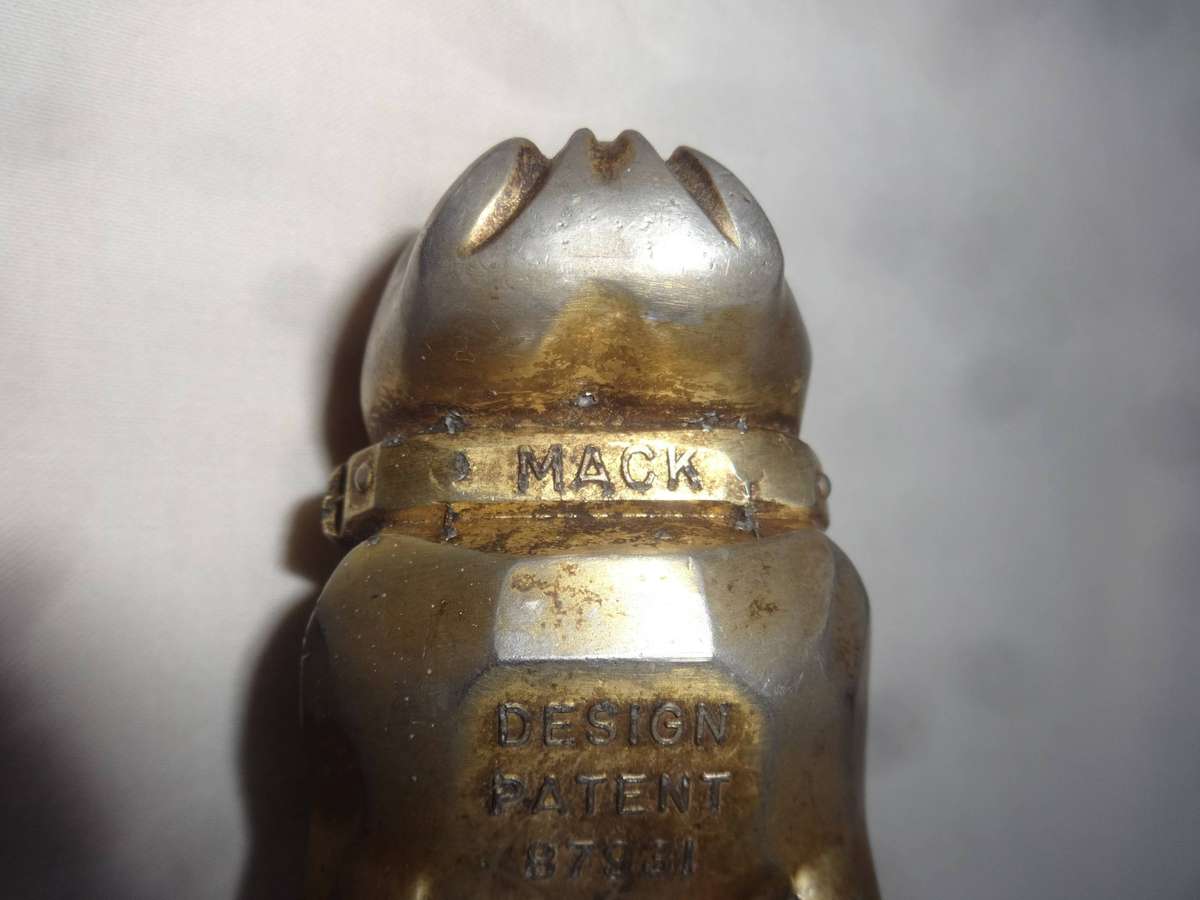 Brass Mack Truck Dog Bust