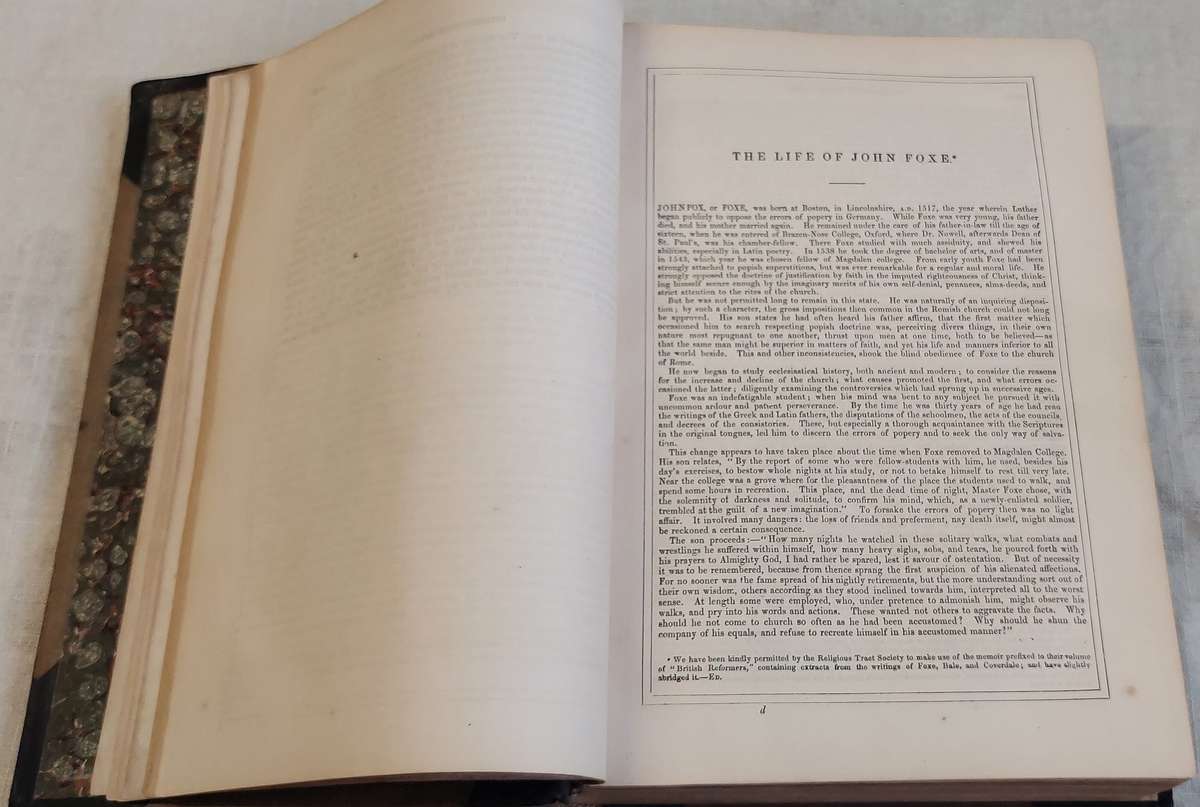 Foxe's Book of Martyrs -  around 1860