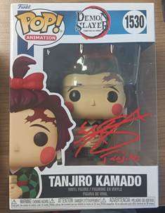 Demon Slayer Tanjiro Funko POP! #1530 - Signed by Zach Aguilar