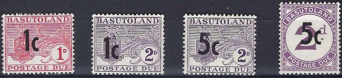 BASUTOLAND - 1961 - FULL SET - POSTAGE DUES - MMINT - SACC 5-8