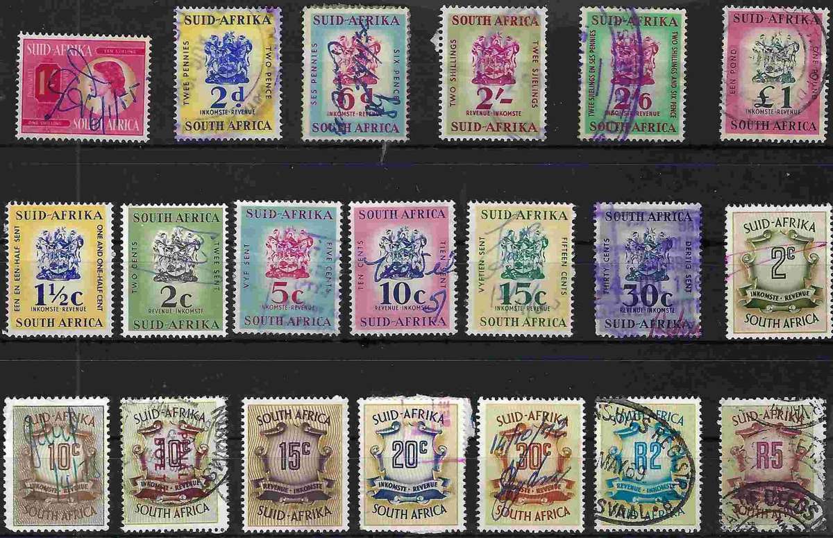 SA UNION - FINE USED GROUP OF REVENUES TO 1 POUND + GROUP TO R 5.00