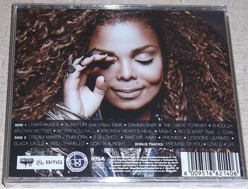 JANET JACKSON Unbreakable CD includes 2 bonus tracks Cat# DGR1950