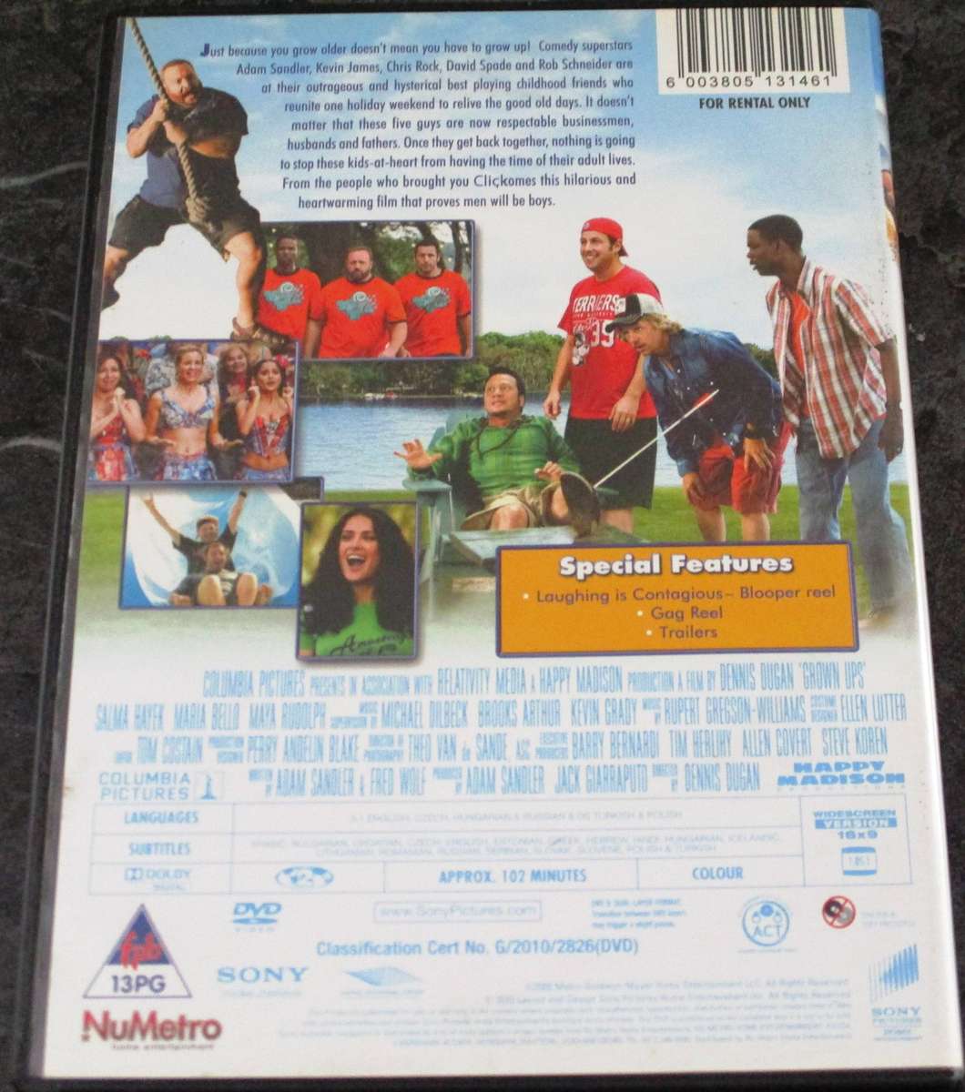 Grown Ups  DVD Adam Standler  [BBOX 3] Region 2