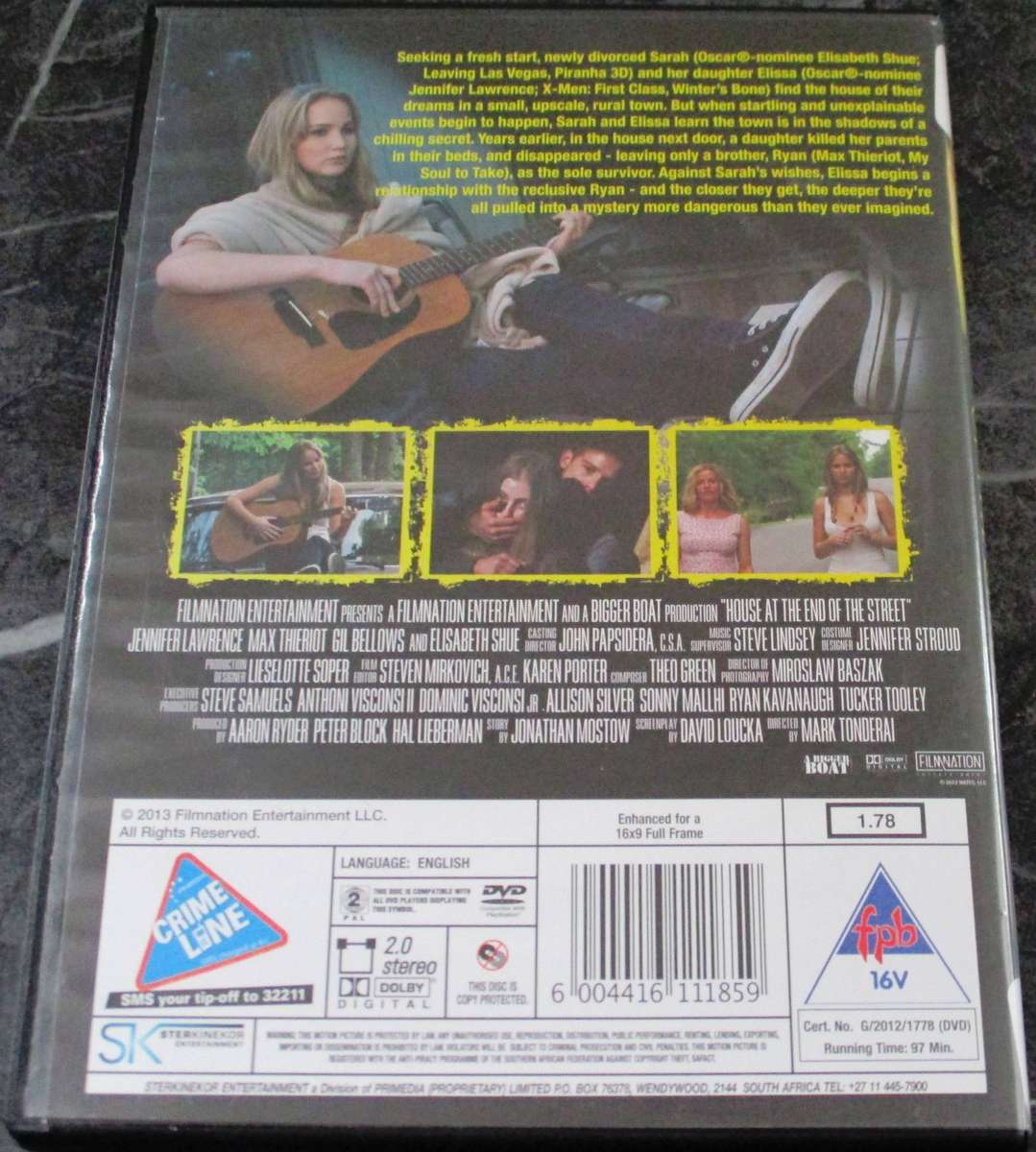 House At The End Of The Street DVD Jennifer Lawrence [BBOX 6]