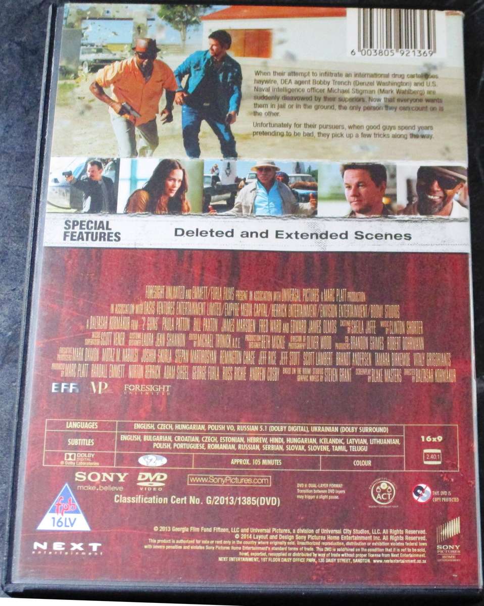 2 Guns DVD [BBOX 1] Region 2