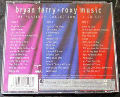 BRYAN FERRY + ROXY MUSIC The Platinum Collection 3xCD [Shelf G x 35]