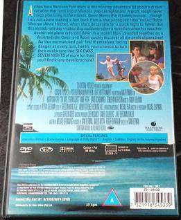 SIX DAYS SEVEN NIGHTS DVD Harrison Ford [BBOX 11]