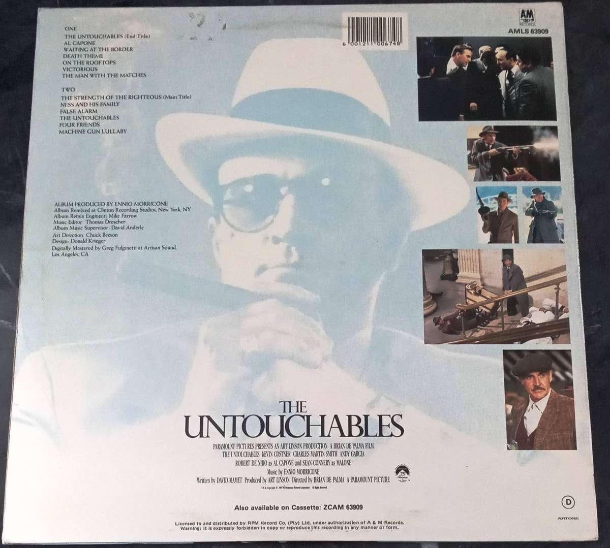 O.S.T. The Untouchables LP VINYL Record
