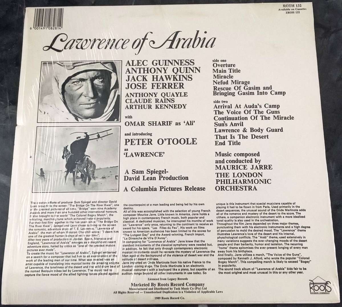 O.S.T. Lawrence of Arabia LP VINYL Record