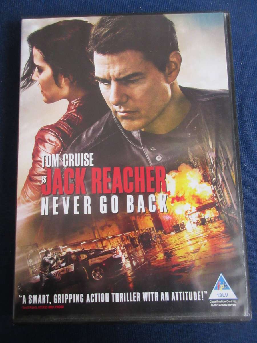 Jack Reacher Never Go Back DVD Tom Cruise [BBOX 13] Region 2