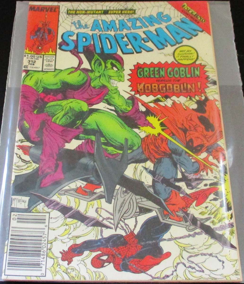 MARVEL THE AMAZING SPIDER-MAN Green Goblin versus the Hobgoblin #312 Feb 1988 [Box 1]