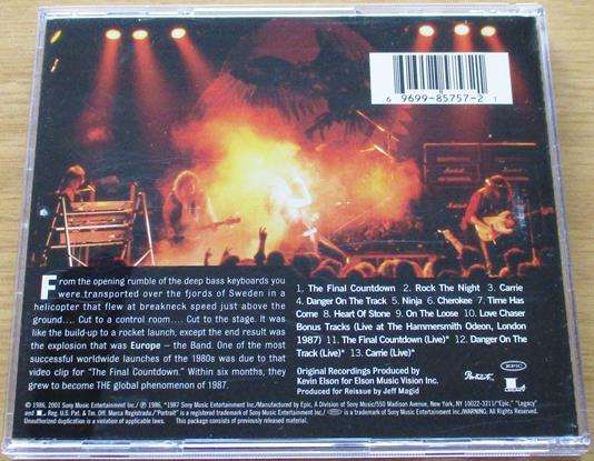 EUROPE The Final Countdown with Bonus tracks CD [Shelf Z x 5]