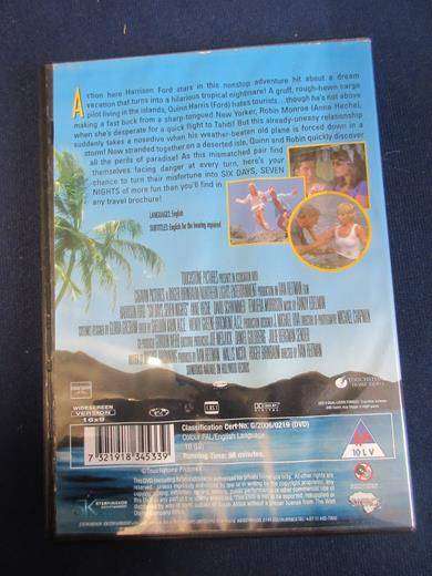 SIX DAYS SEVEN NIGHTS DVD Harrison Ford [BBOX 15] Region 2