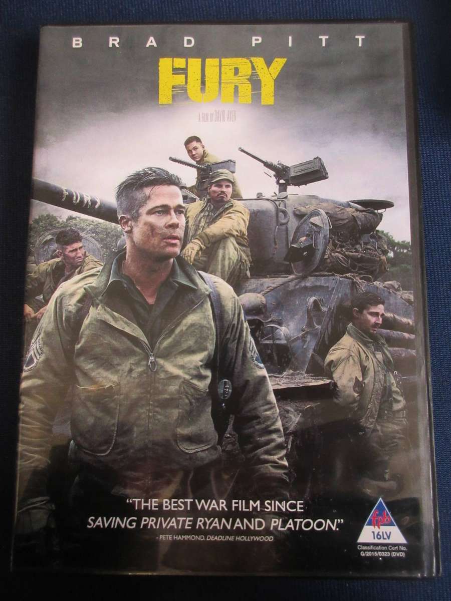 Fury DVD Brad Pitt [Boxset Shelf] Region 2