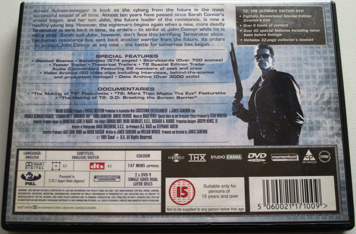 TERMINATOR 2 Judgement Day 2xDVD [BBOX 13]