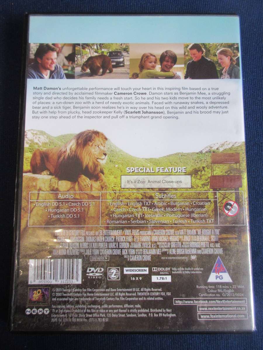 We Bought A Zoo DVD [BBOX 6] Region 2
