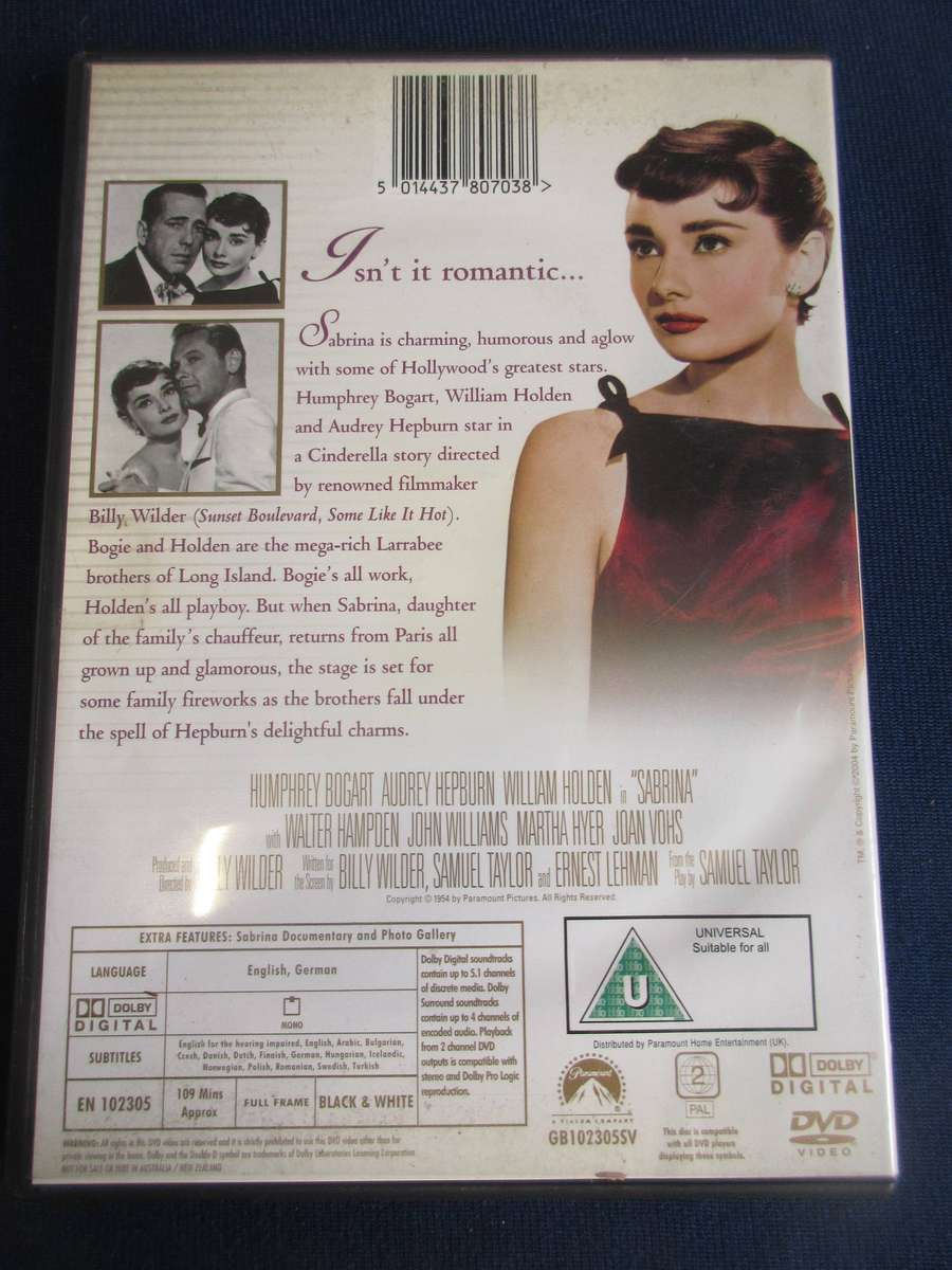 Sabrina DVD Audrey Hepburn [BBox 7] Region 2