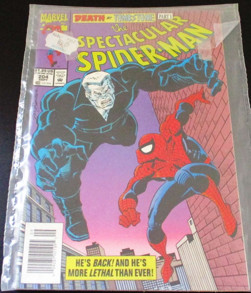 MARVEL Comics THE SPECTACULAR SPIDER-MAN Death by Tombstone #40 Nov 1993 [Box 2]