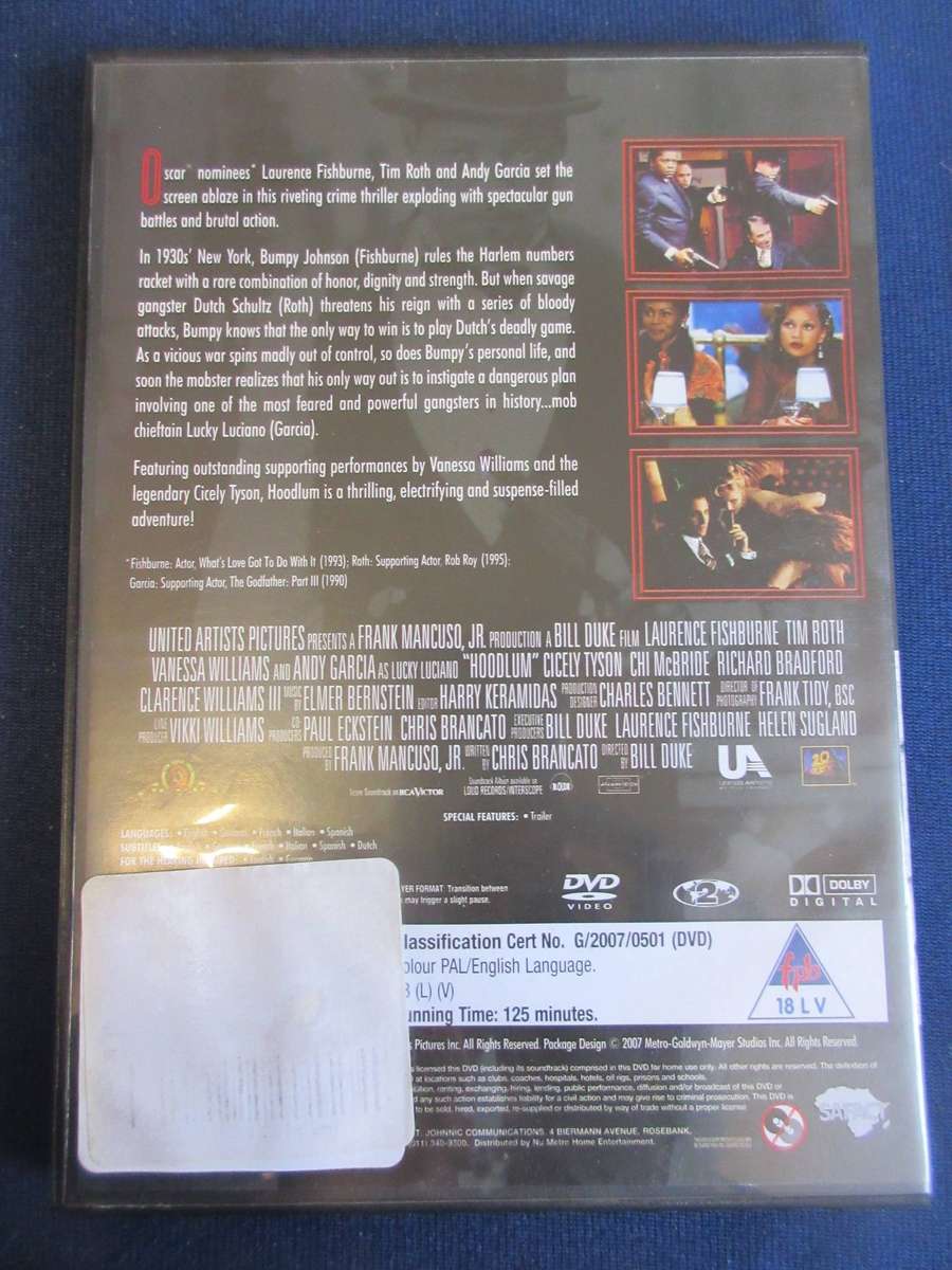 Hoodlum DVD Laurence Fishburn [BBOX 3] Region 2