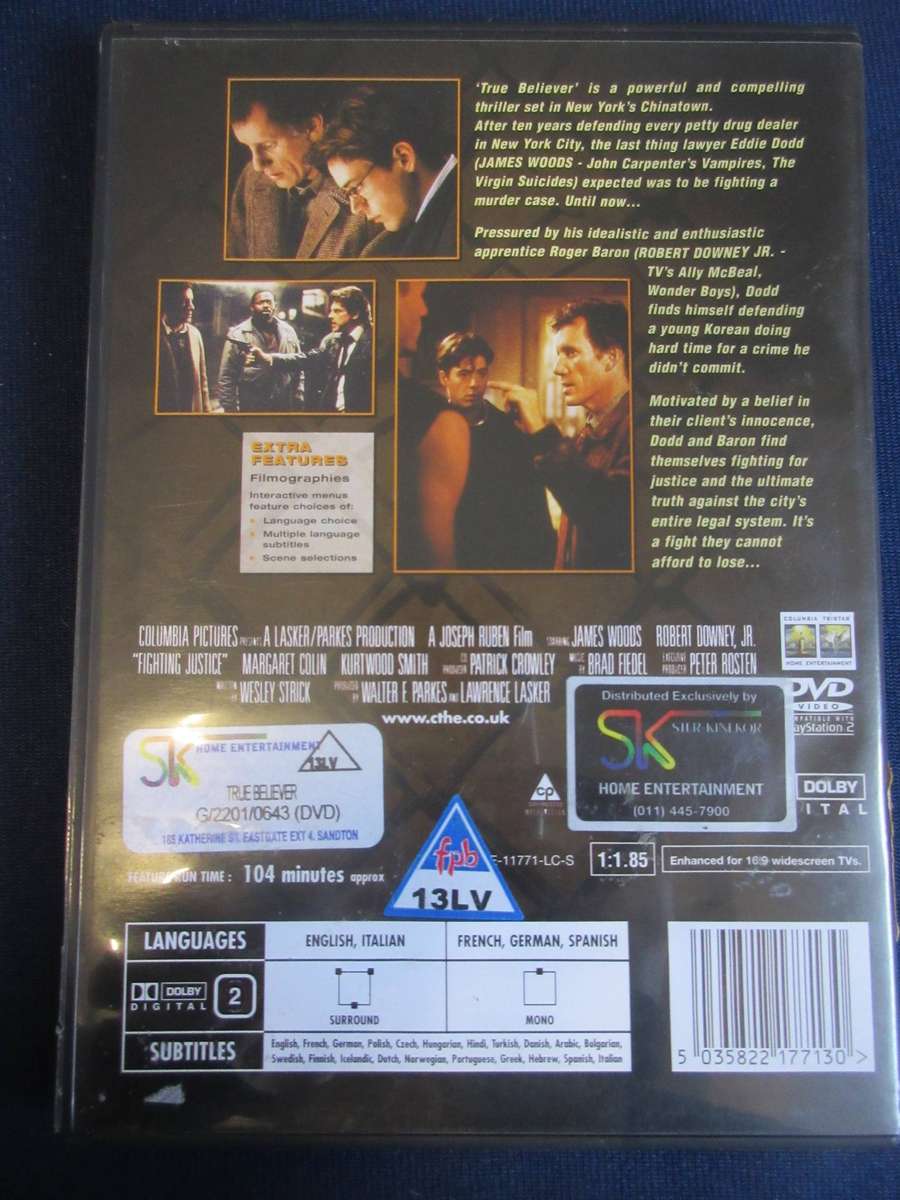 True Believer Widescreen DVD [BBox 5] Region 2