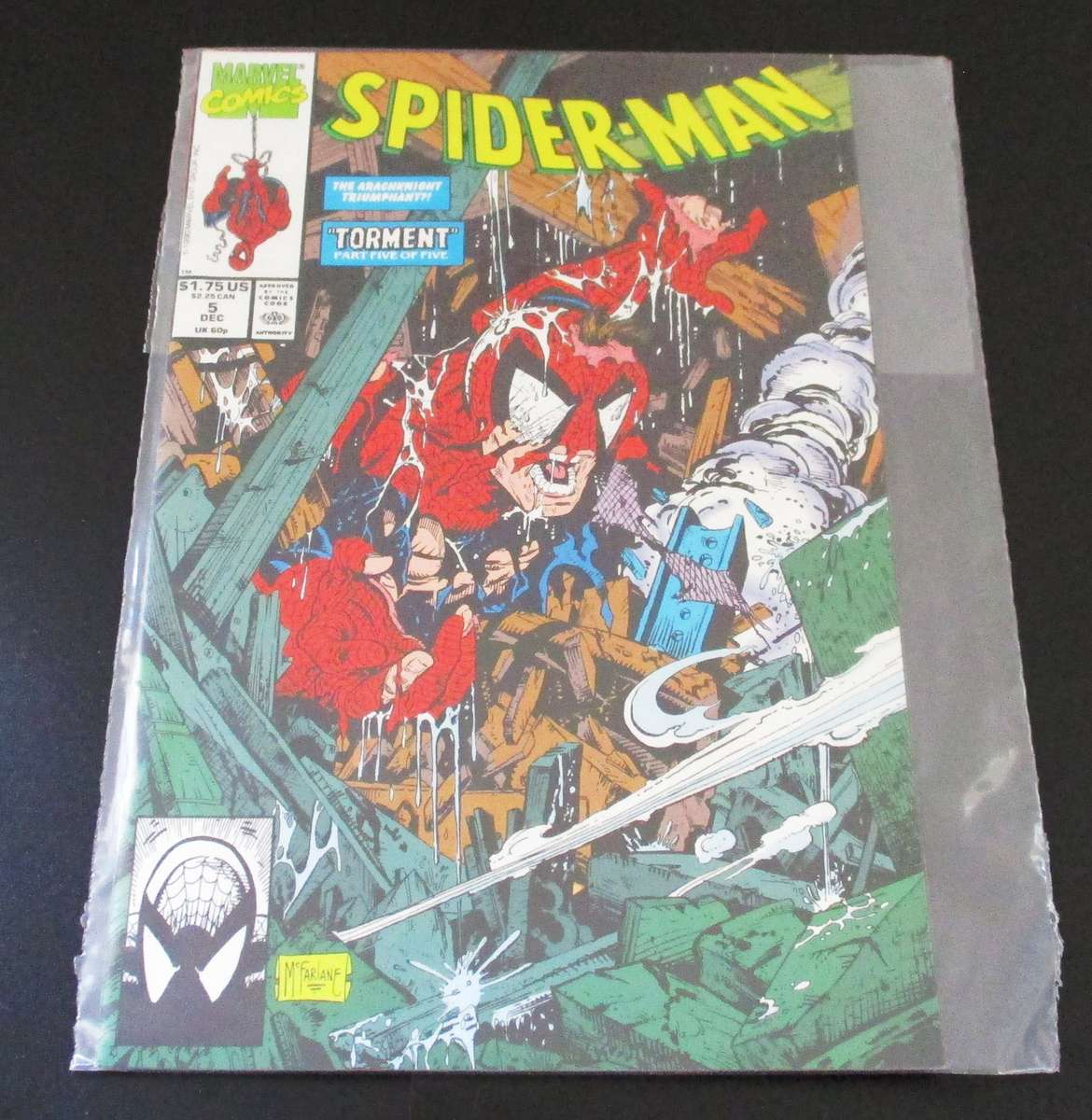 MARVEL Comics SPIDER-MAN Torment Part 5 of 5 #5 Dec 1990 [Box 3]
